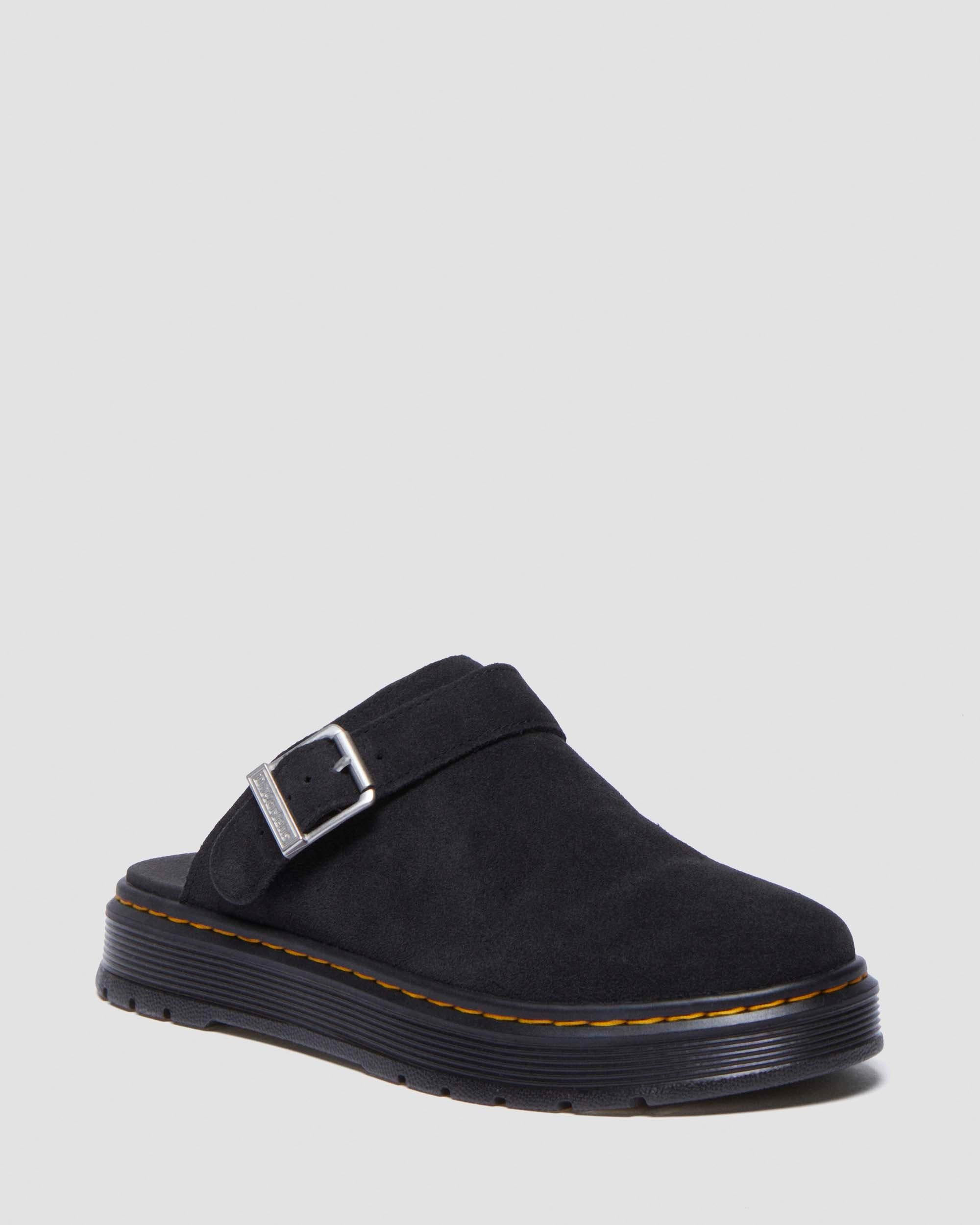 Dr. Martens Brookline Suede Mules Black
