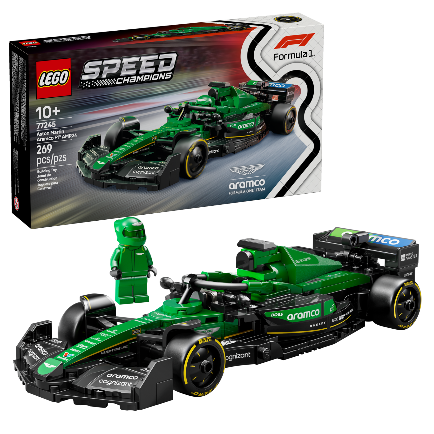 LEGO Aston Martin Aramco F1 AMR24 Race Car 77245