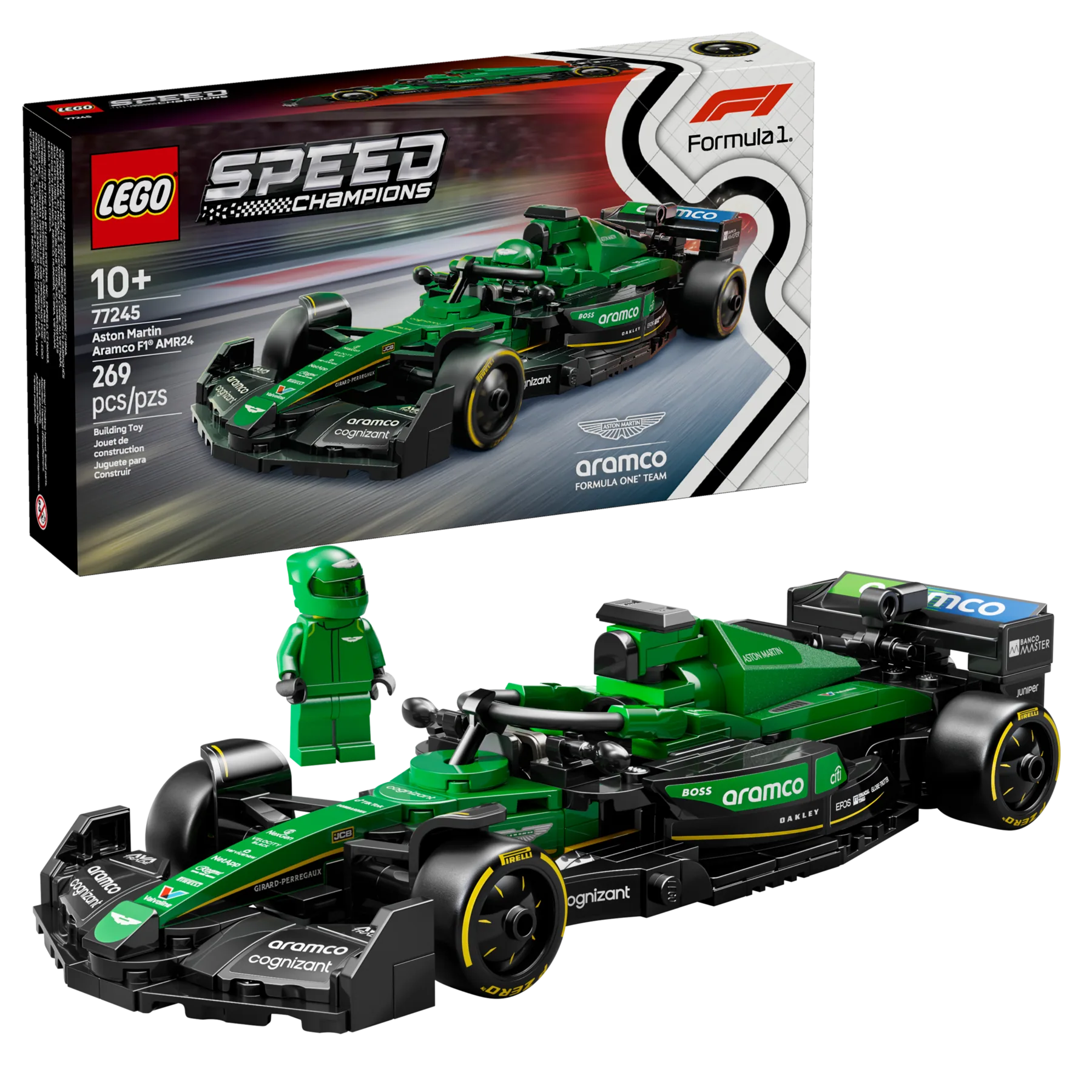 LEGO Aston Martin Aramco F1 AMR24 Race Car 77245