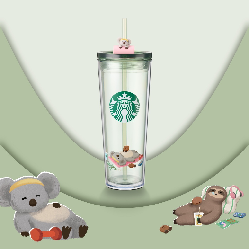 Starbucks Koala Skipped the Gym Cold Cup 24oz
